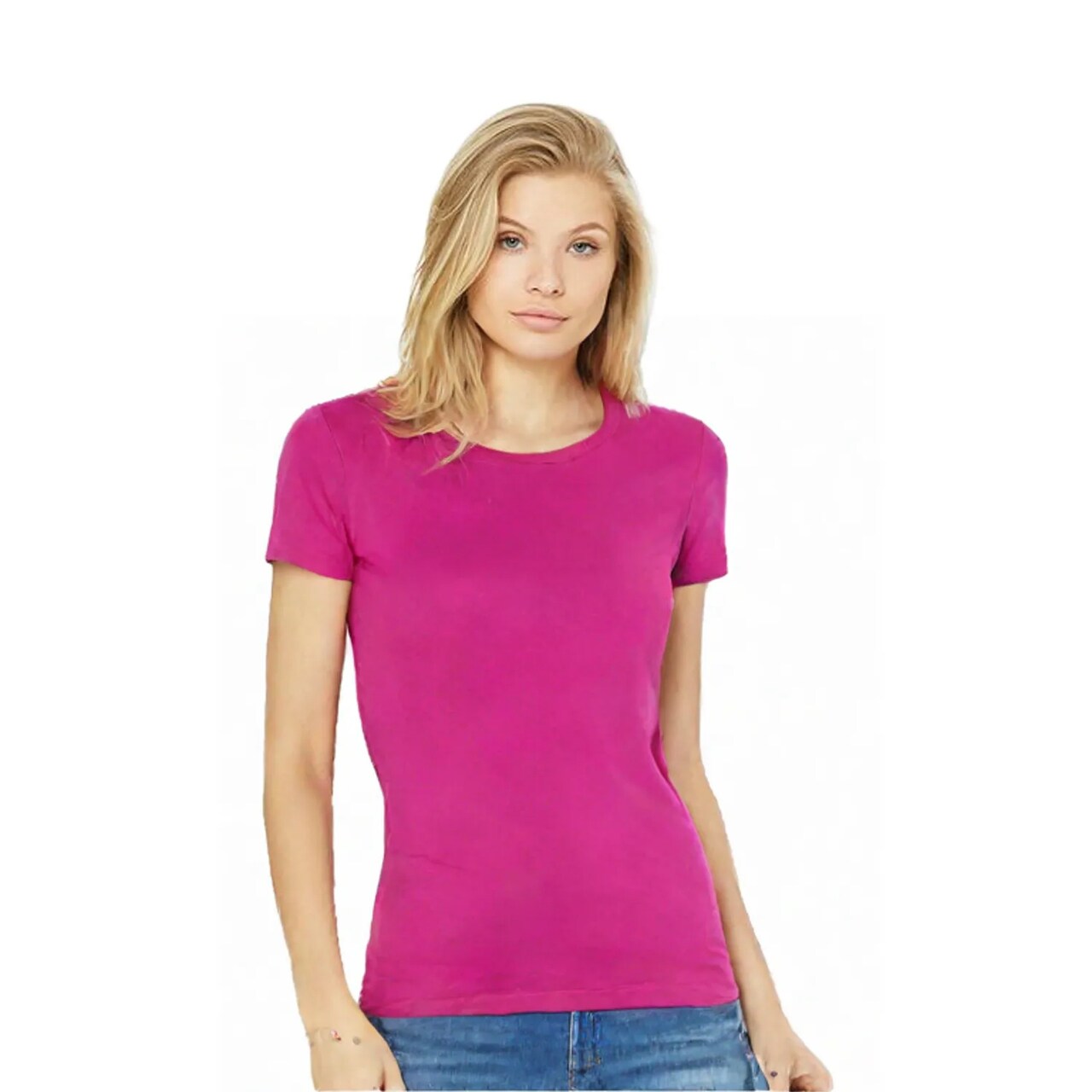 BELLA + CANVAS Women’s Slim Fit Short Sleeve Crewneck Tee – Cotton T-Shirt for Everyday Wear
